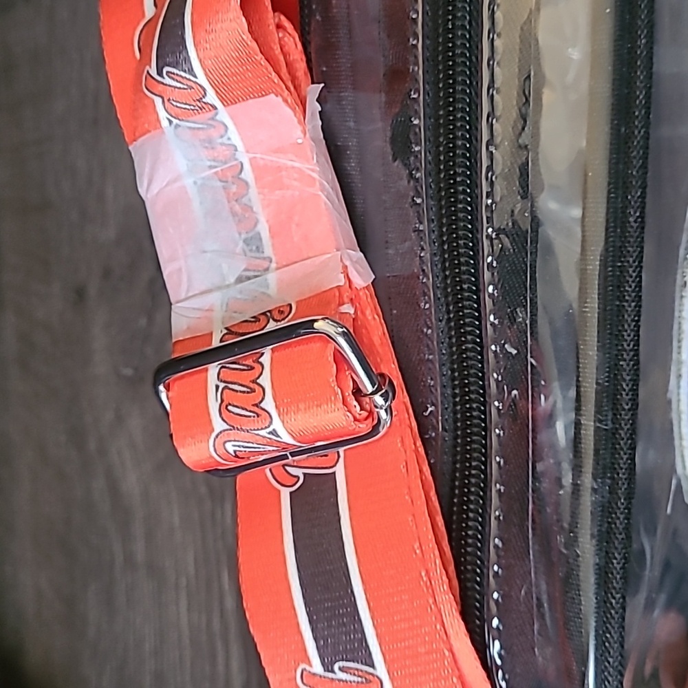 Clear Crossbody Bag with Orange Helmet Design For Cleveland Browns - Picture 3 of 6